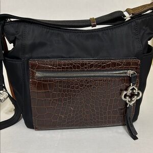Brighton Black and Brown Shoulder Bag